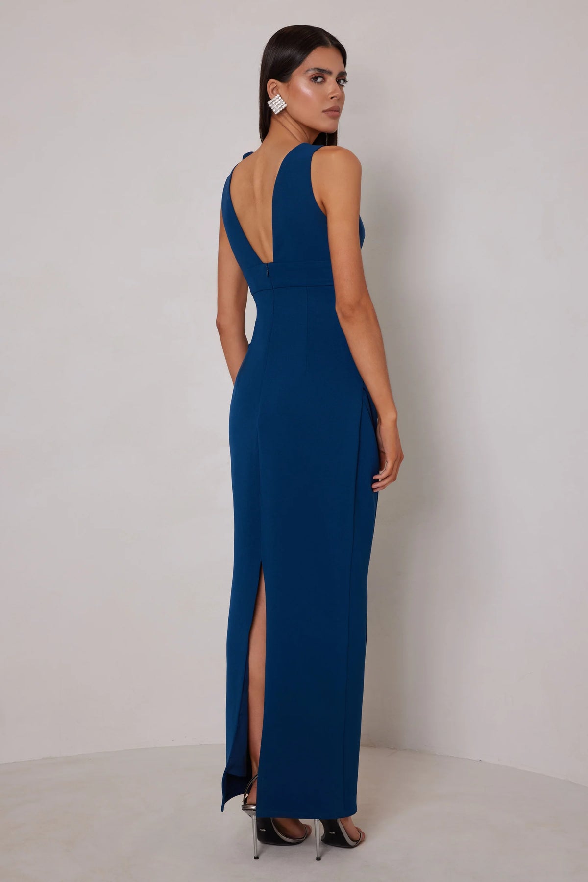 Elle Zeitoune Alyana Dress - Steel Blue