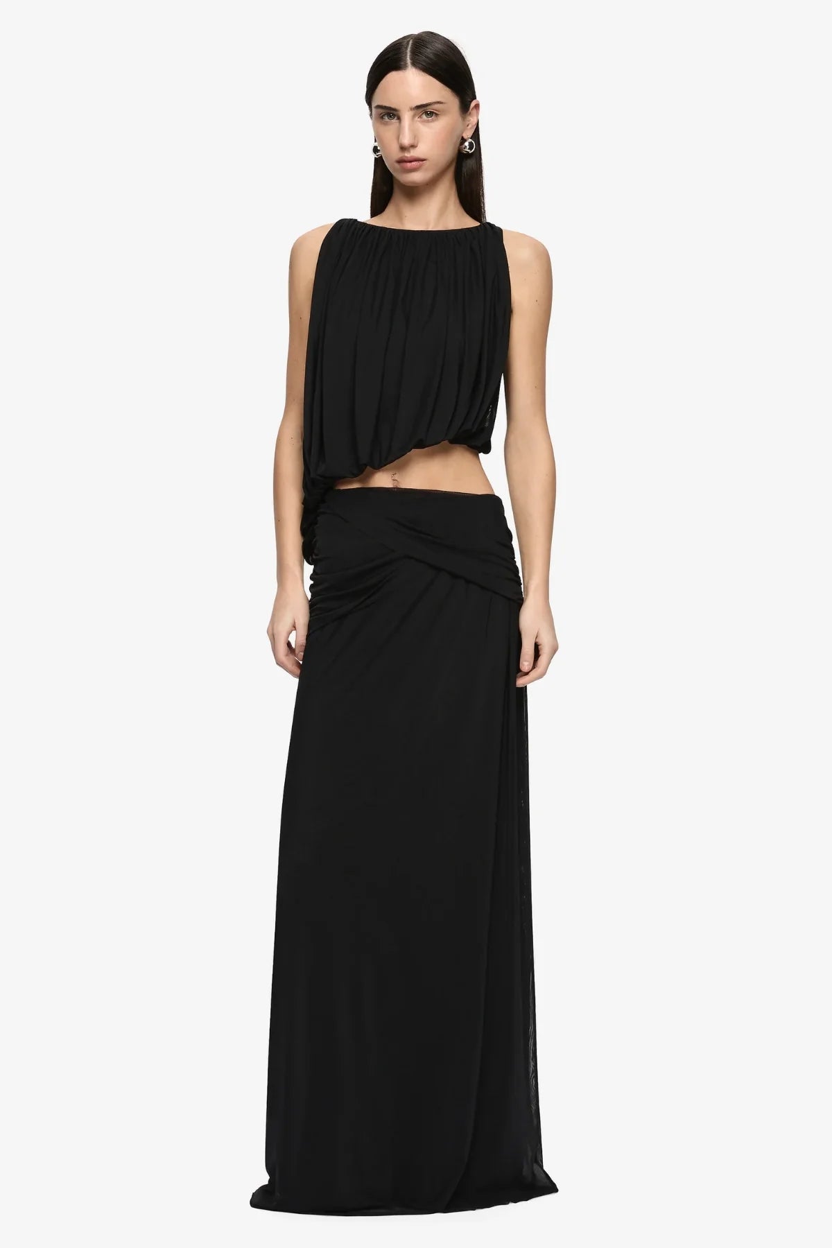Bec & Bridge Anya Gathered Maxi Dress - Black