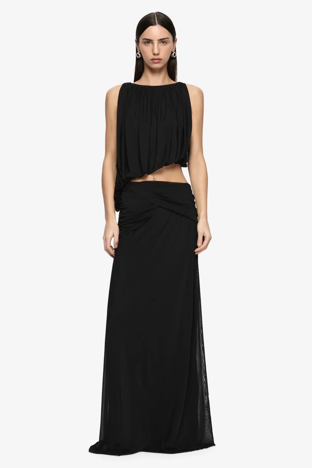 Bec & Bridge Anya Gathered Maxi Dress - Black