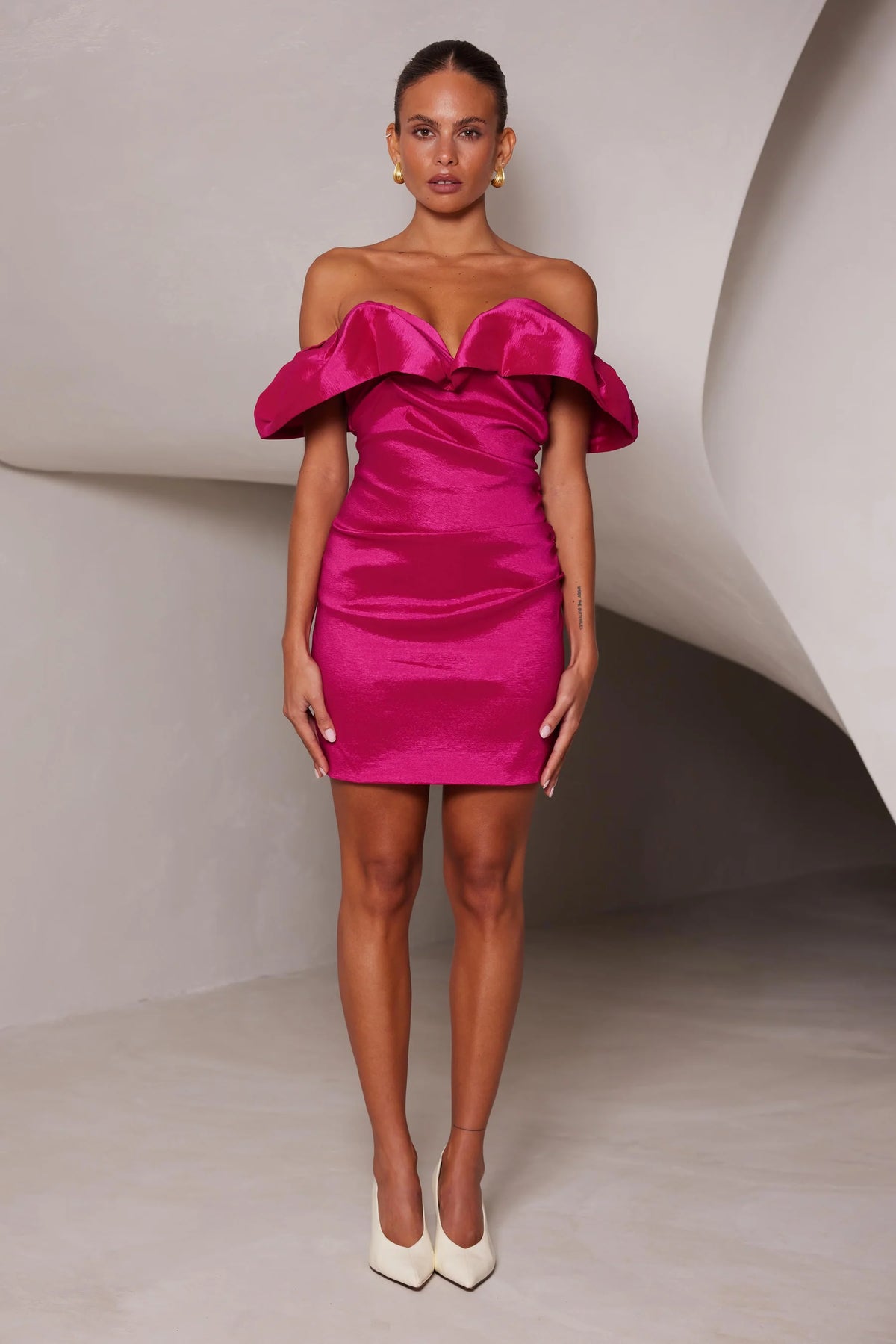 Elle Zeitoune Avi Dress - Raspberry