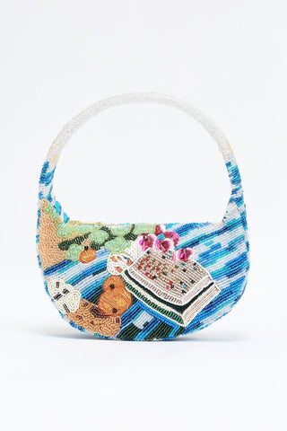 Acler Bead Birch Bag - Orange Afternoon