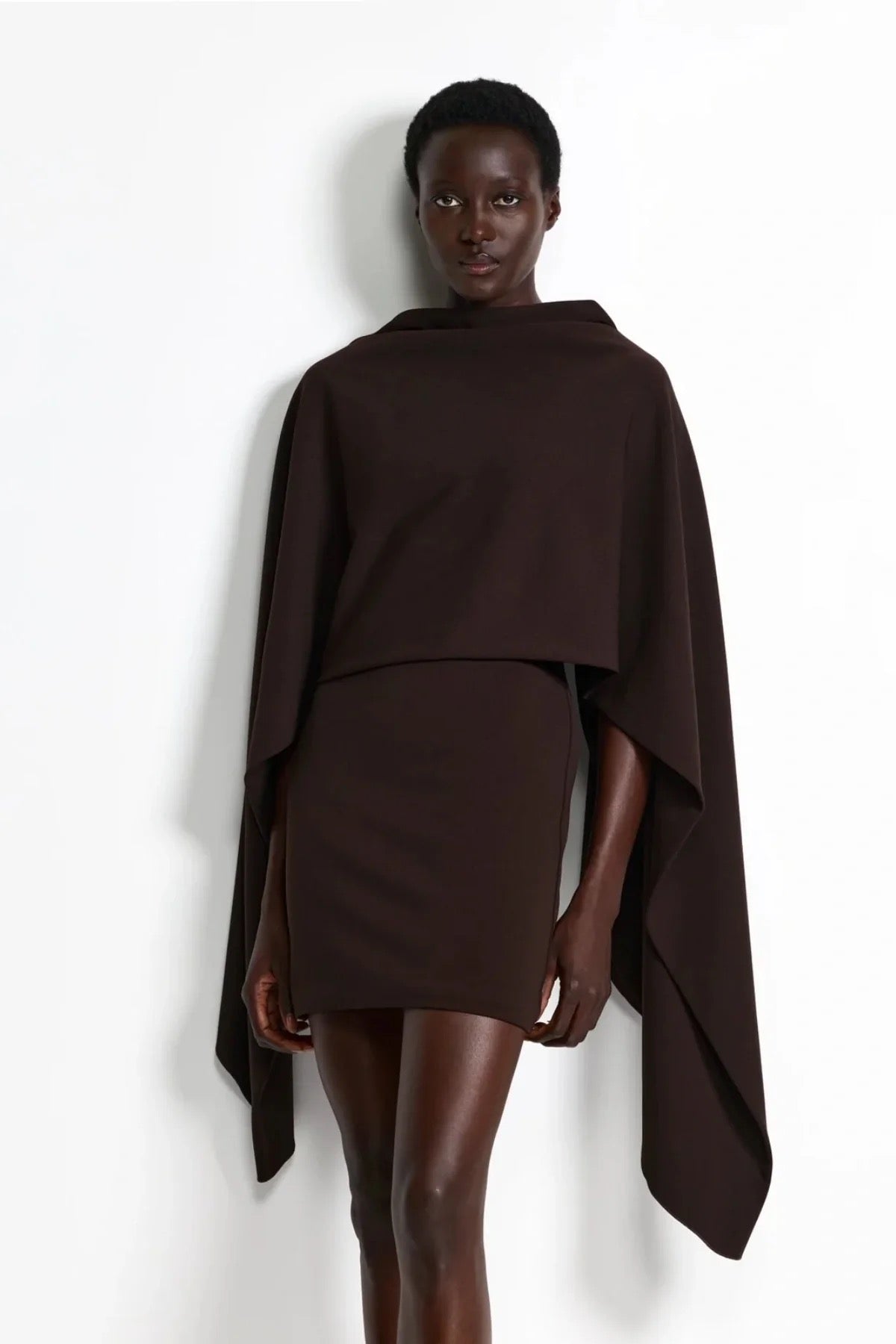 Effie Kats Kathryn Mini Dress - Coffee