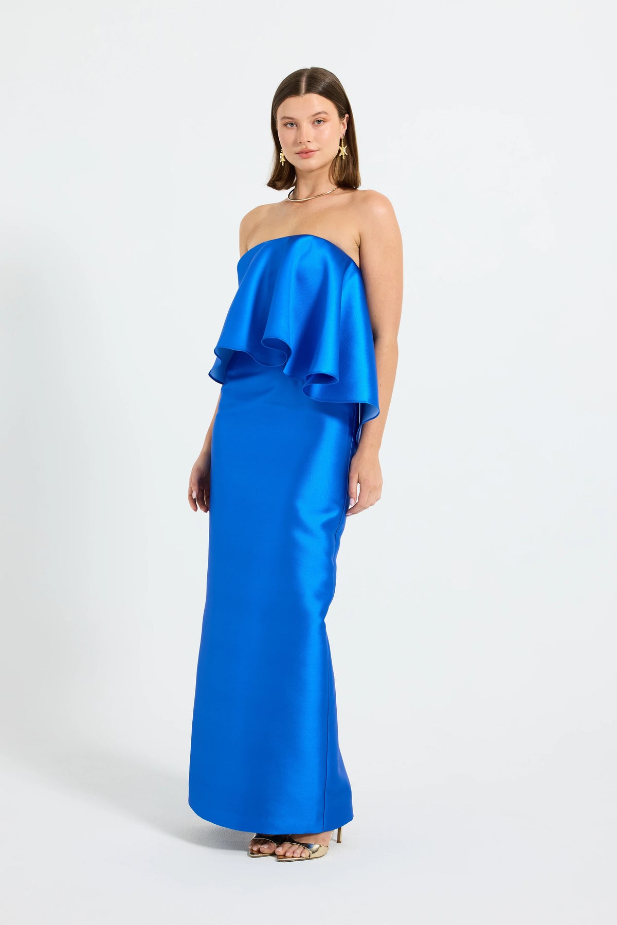 Pasduchas Pippa Drape Maxi Dress - Cobalt