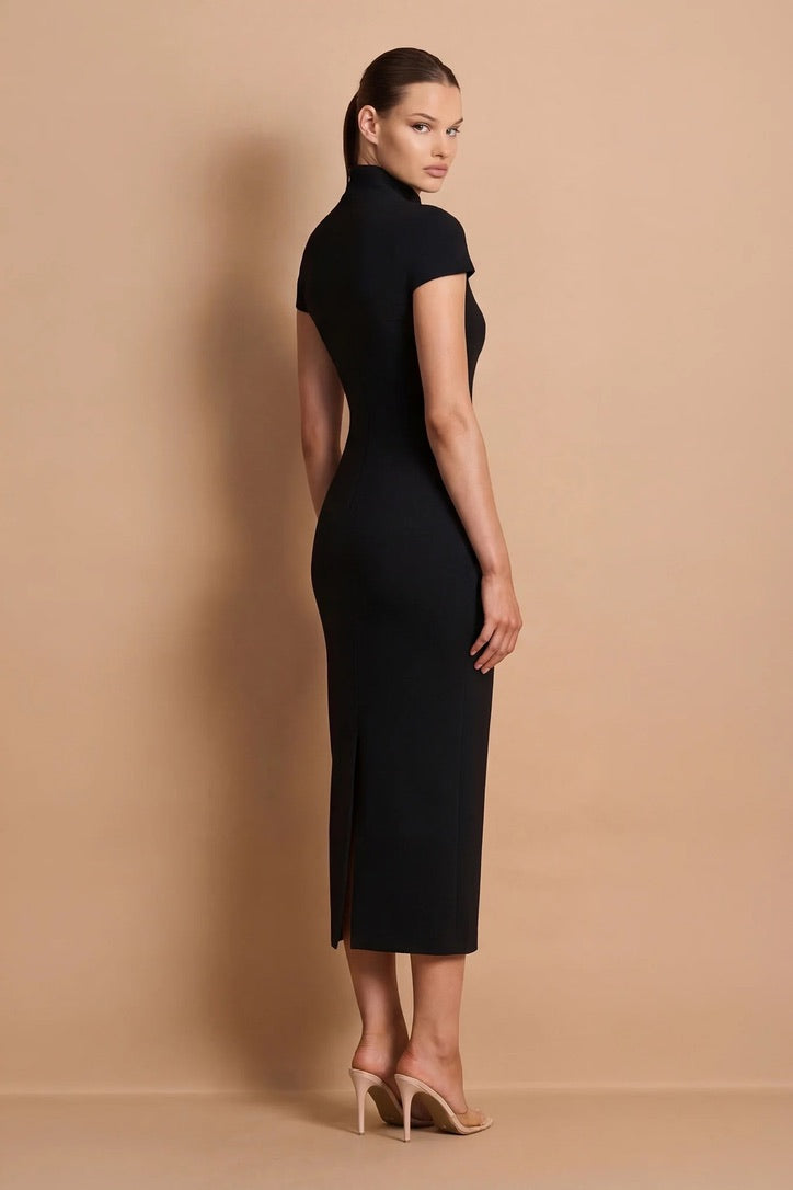 Nookie Dominique Midi Dress - Black