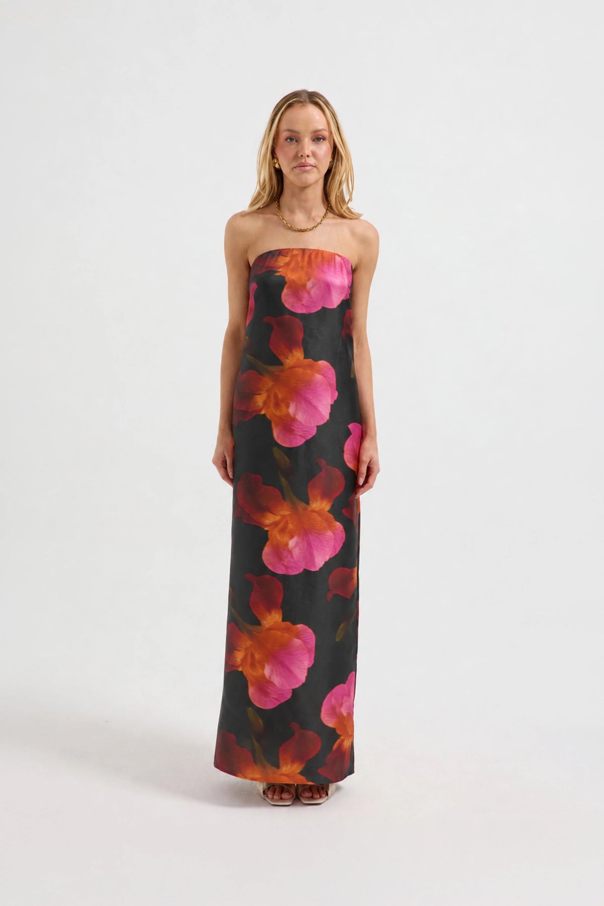 Pasduchas Rosalie Column Maxi Dress - Spiced Floral