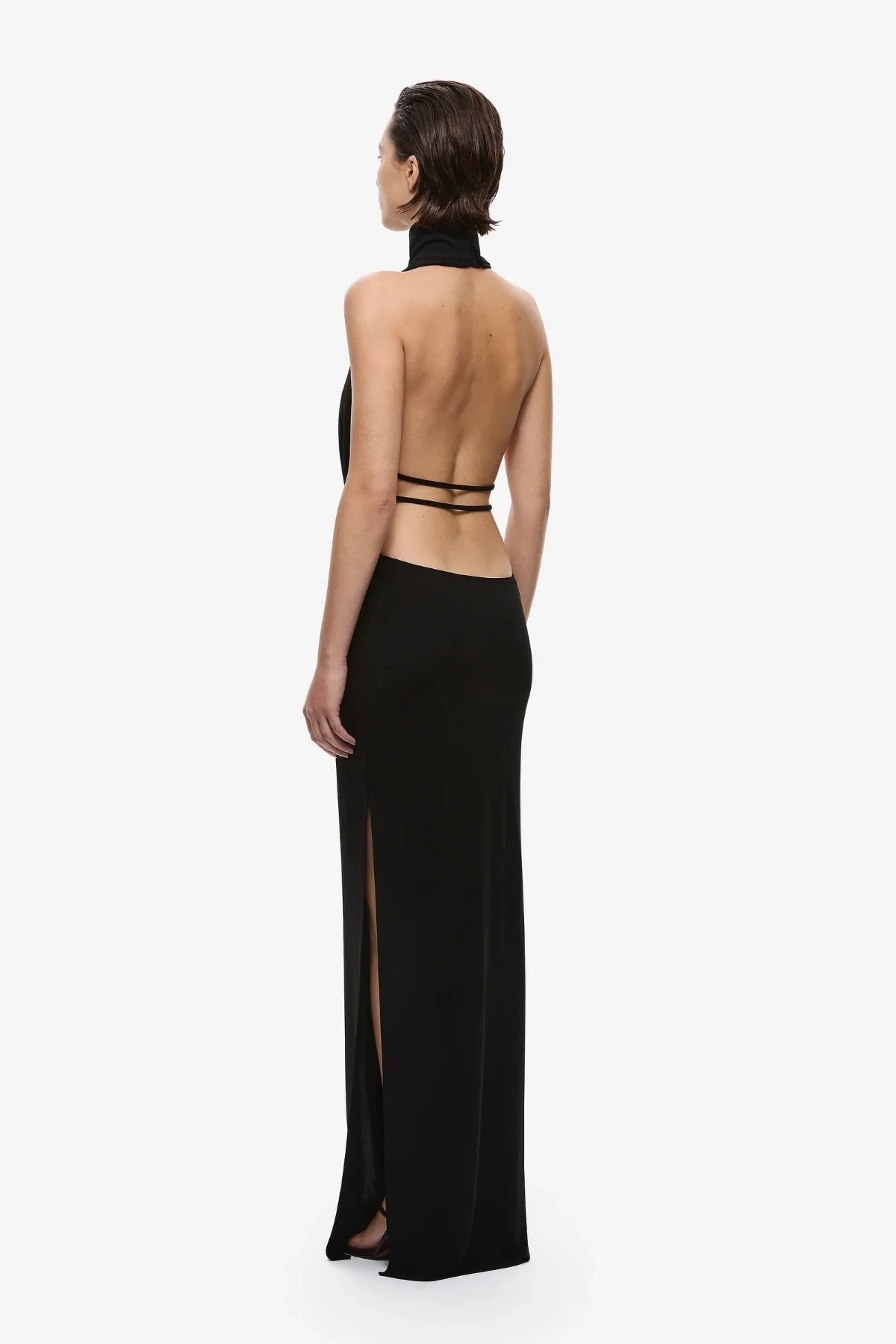 Misha The Cowl Neck Jersey Dress - Black
