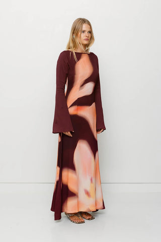 The Wolf Gang Leona Maxi Dress - Cocoa Flower