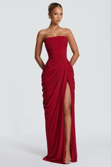 Babyboo Cyra Maxi Dress - Deep Red