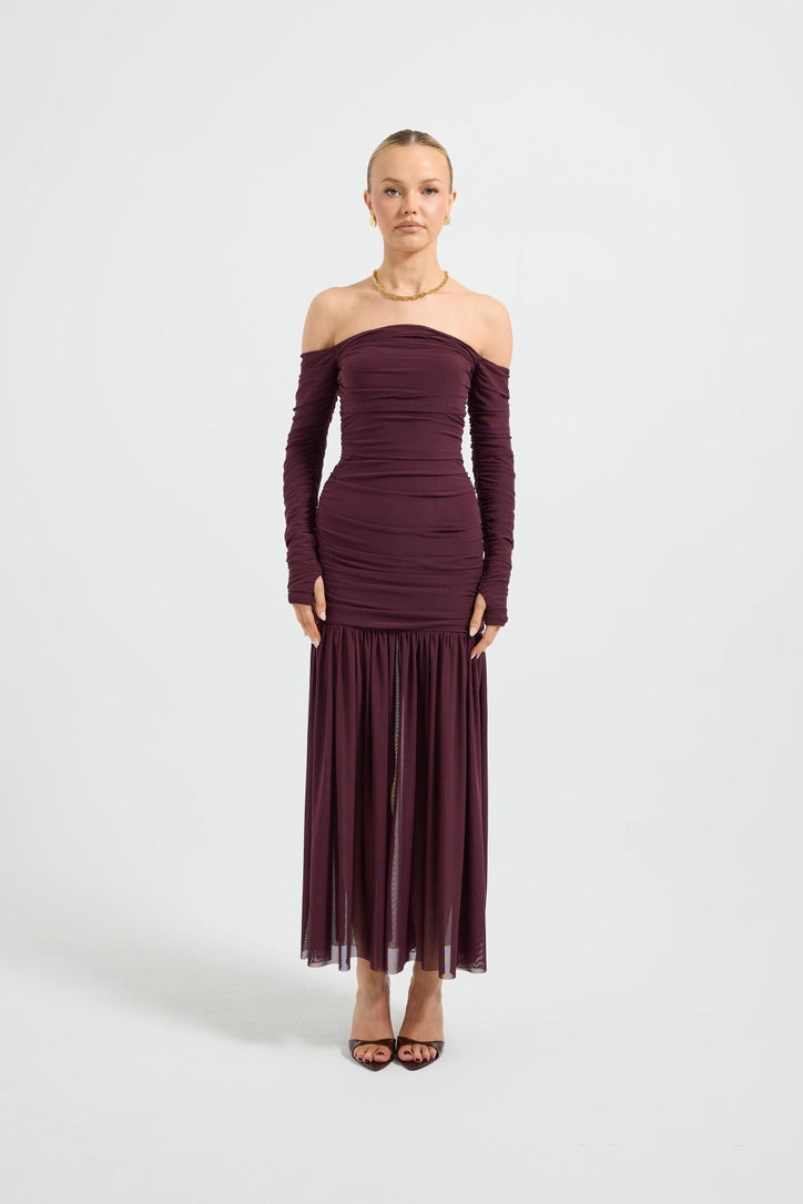 Pasduchas Echo Hourglass Midi Dress - Cherries Jubilee