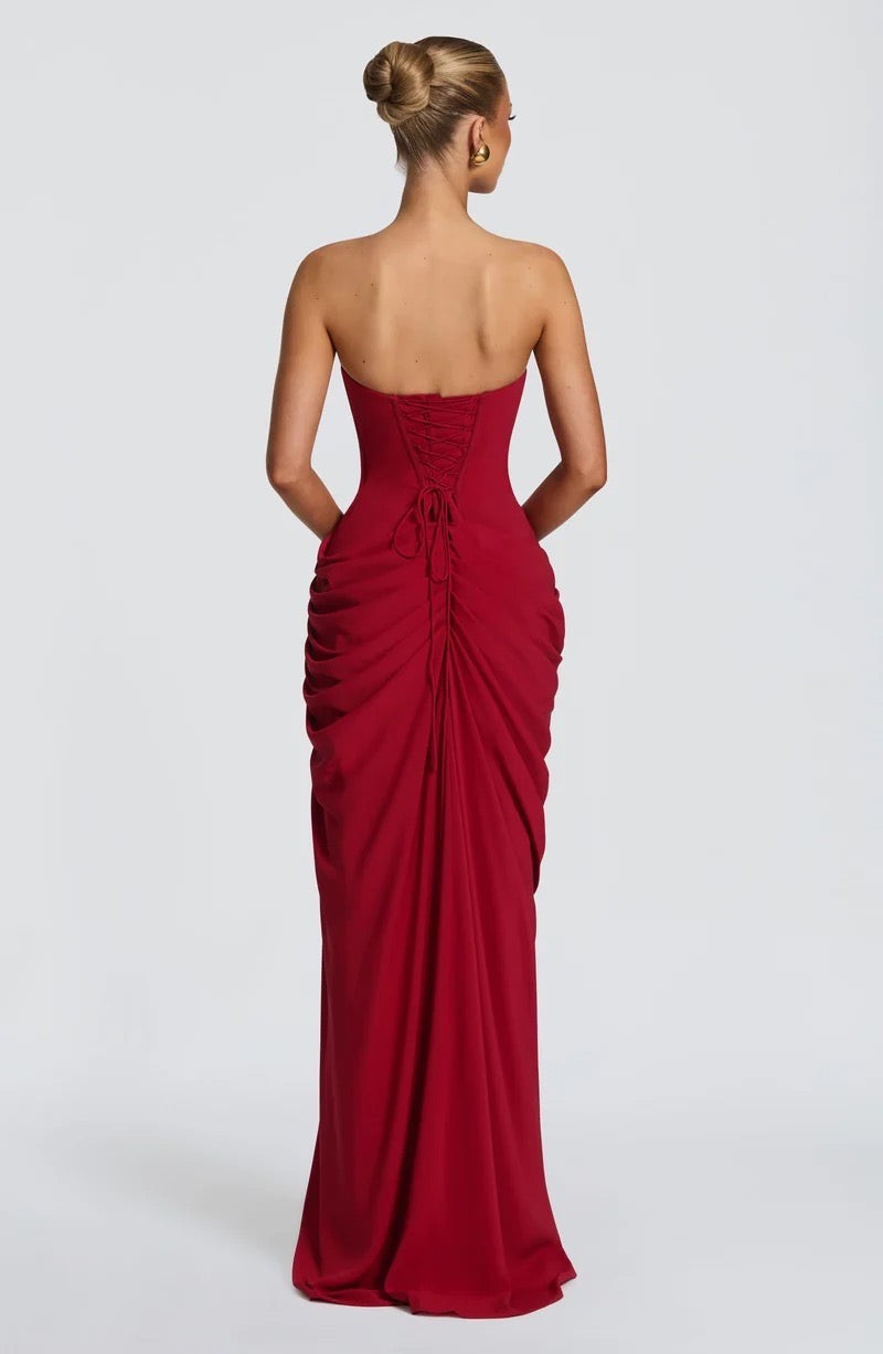 Babyboo Cyra Maxi Dress - Deep Red