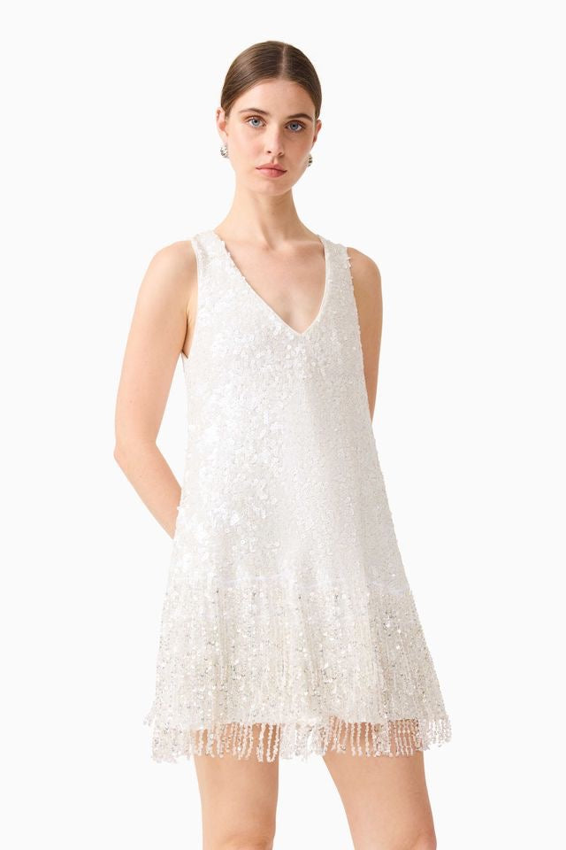 Elliatt Alessia Shift Mini Dress - White