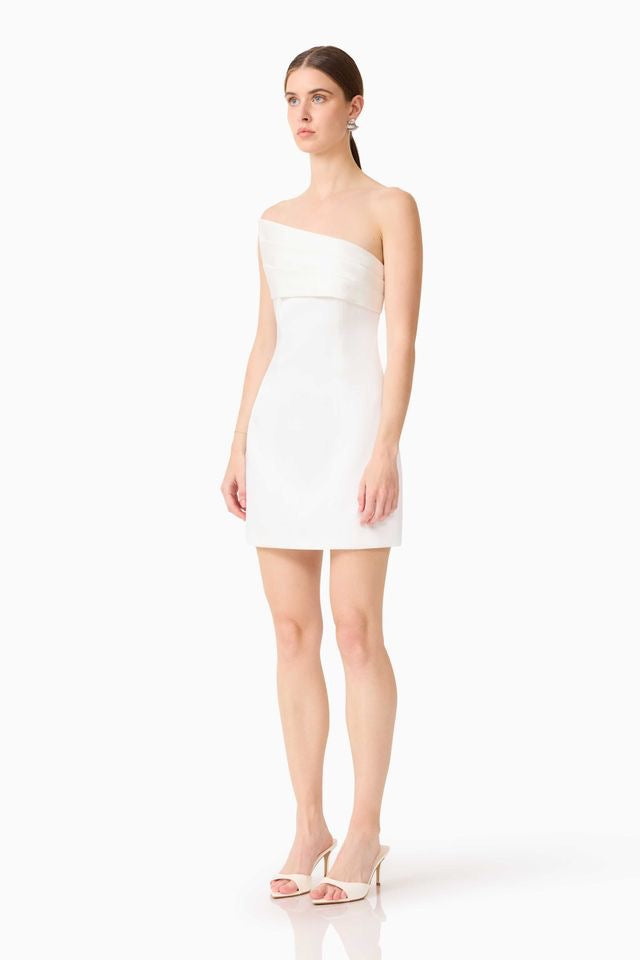 Elliatt Sydney Assymetrical Mini Dress - White
