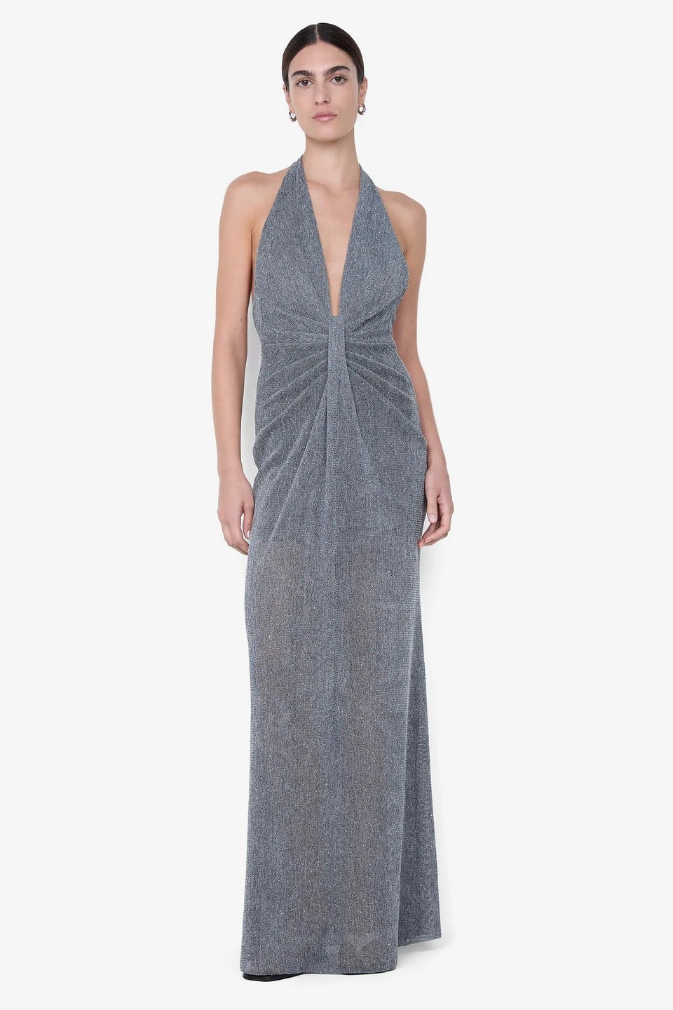 Bec & Bridge Astra Drape Maxi Dress - Chrome
