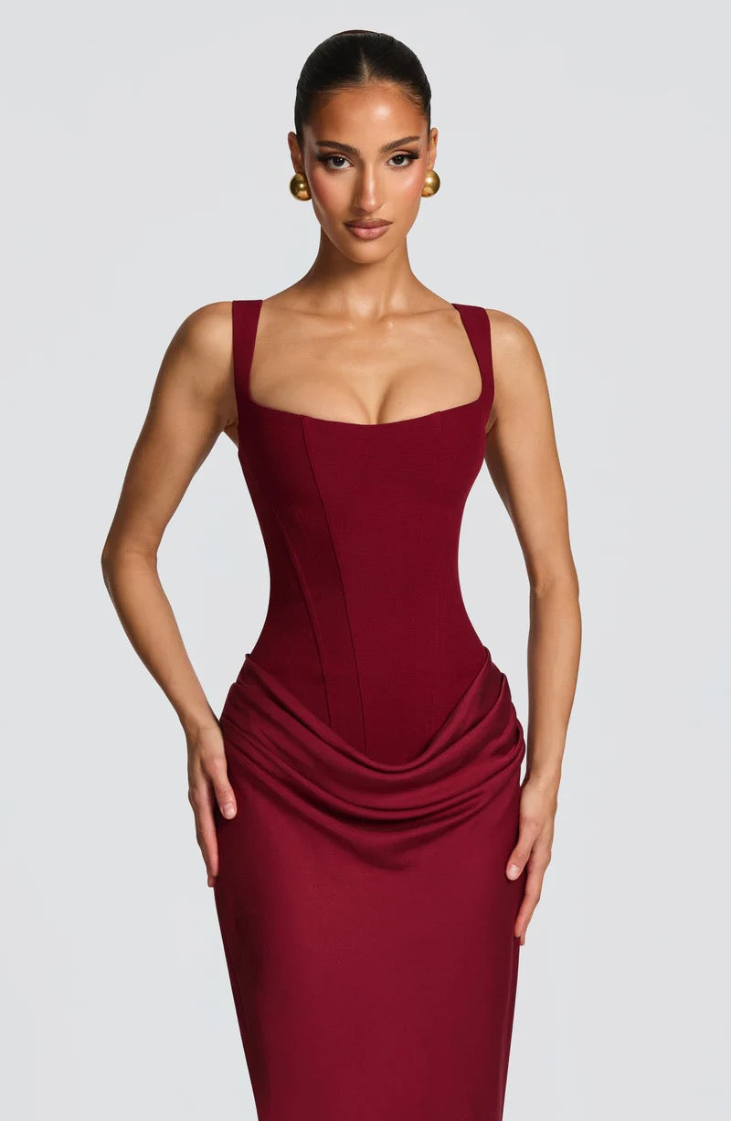 Babyboo Corneila Maxi Dress - Burgundy