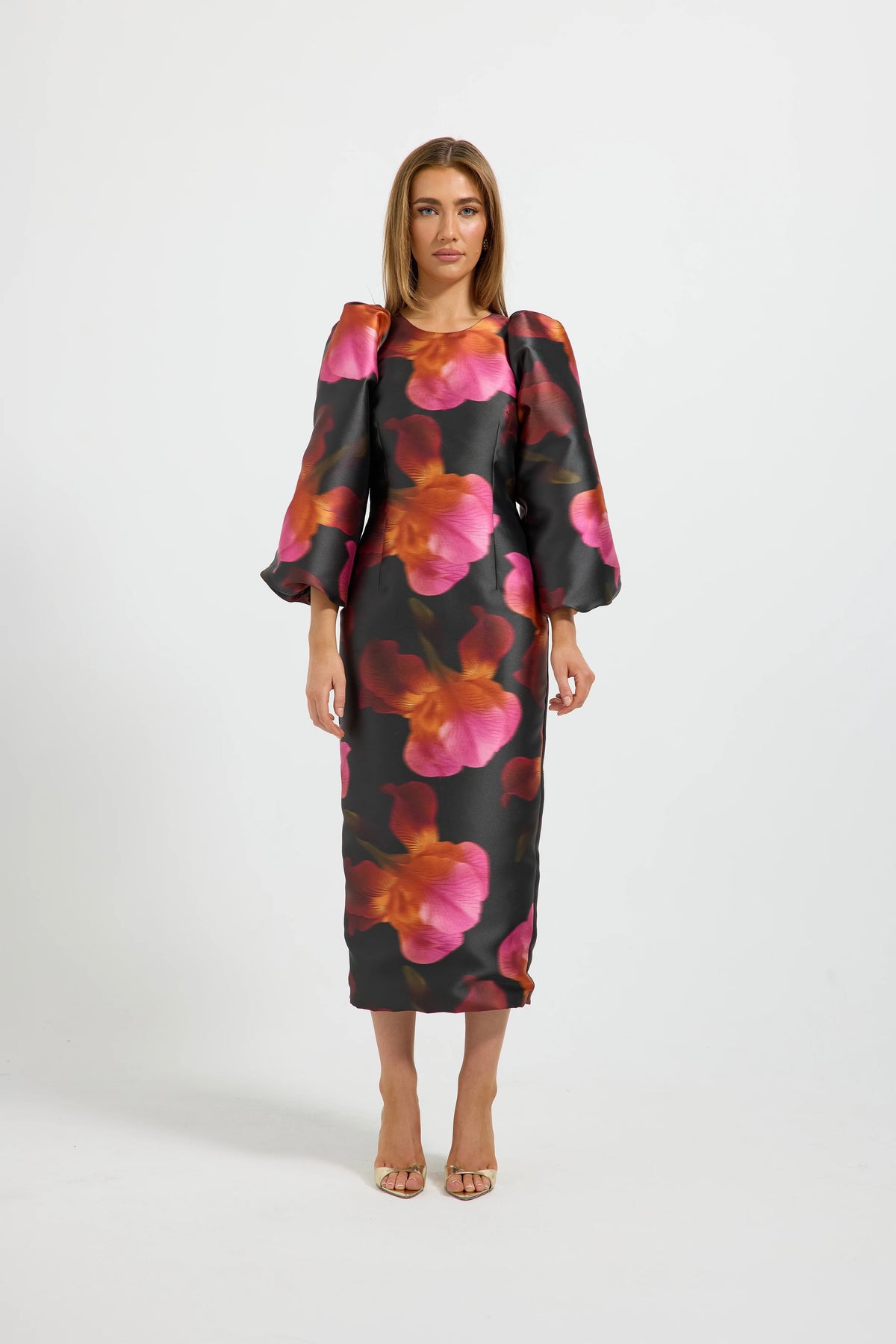 Pasduchas Ava Sleeve Midi Dress - Spiced Floral