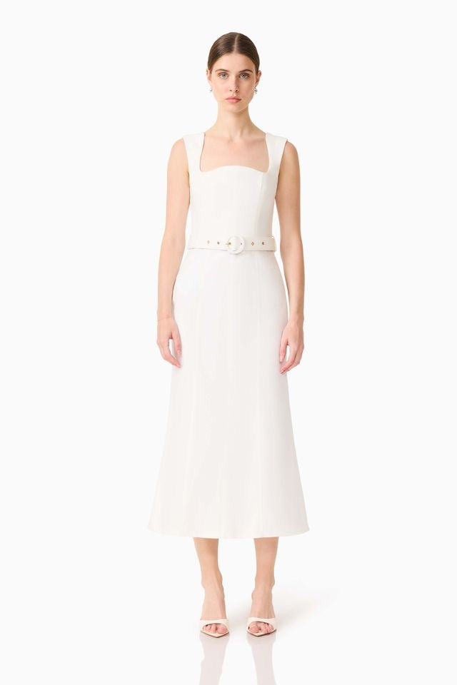 Elliatt Nydia Fit & Flare Maxi Dress - White