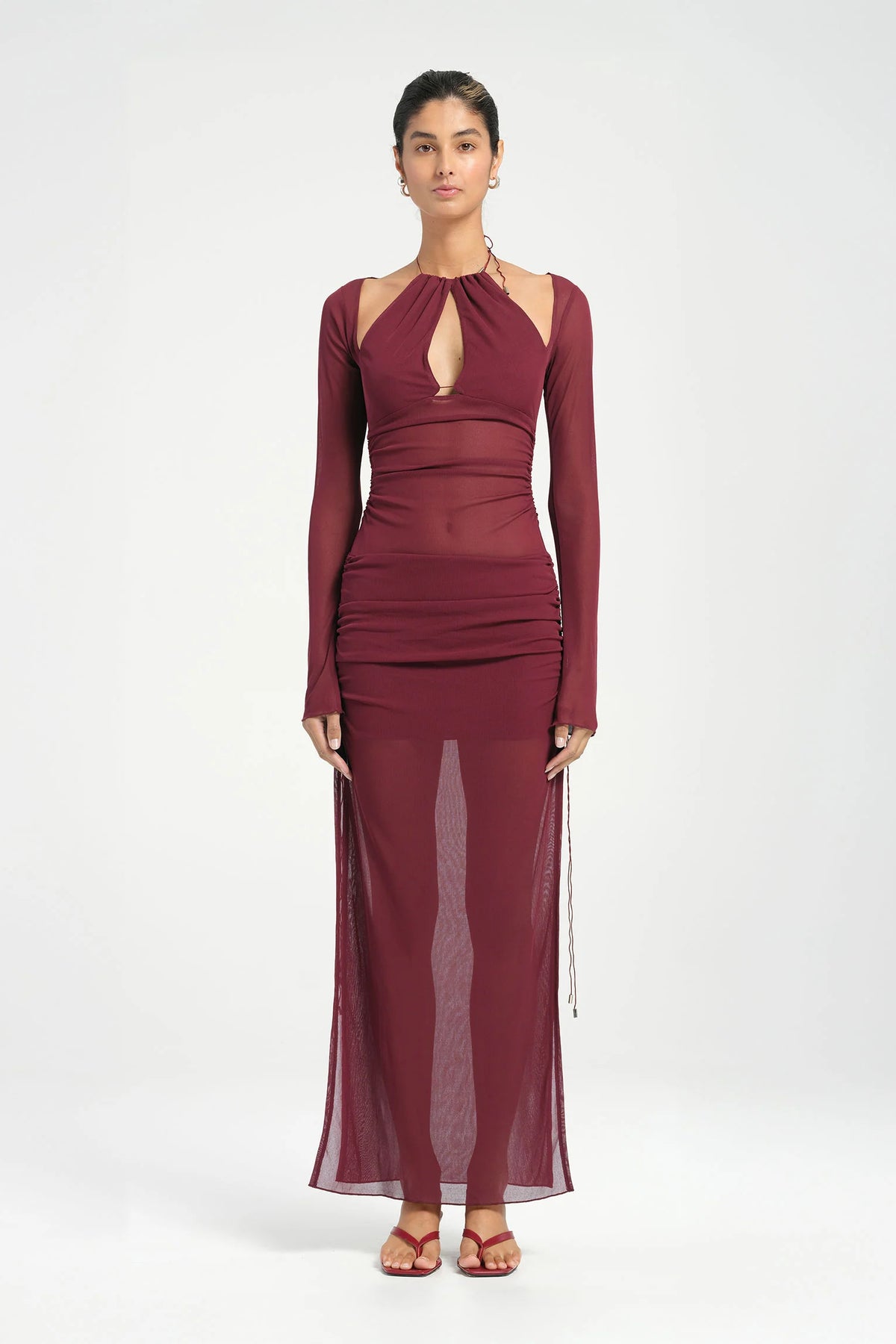 Benni Ari Cutaway Maxi Dress - Berry