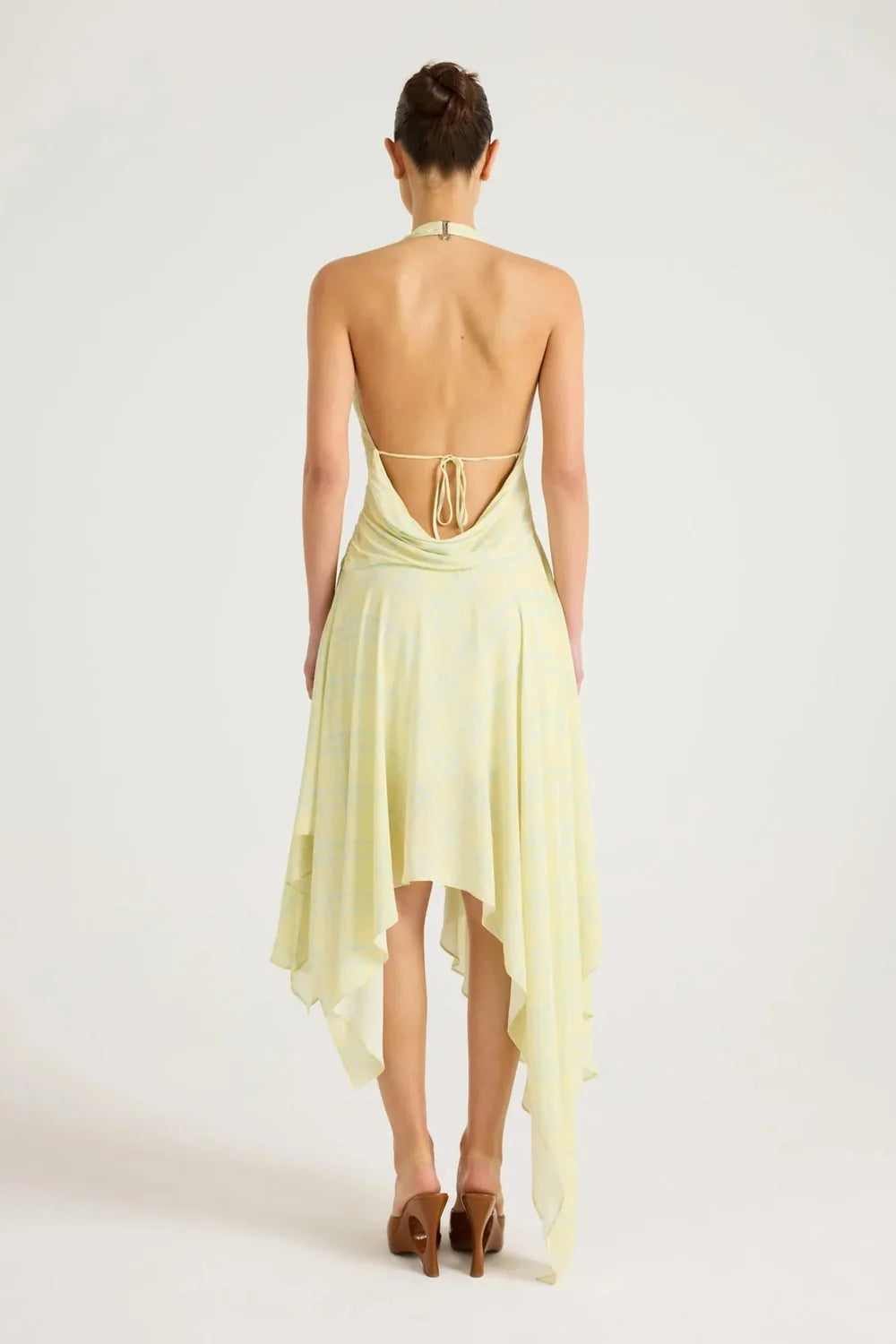 Benni Opal Midi Dress - Lemon Check