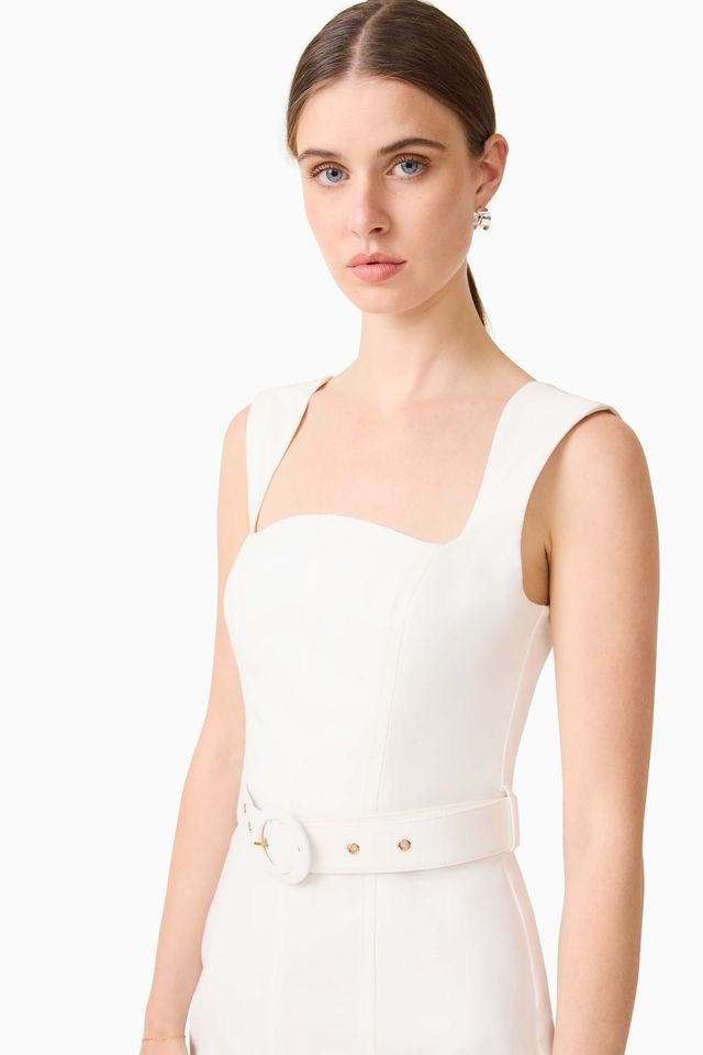 Elliatt Nydia Fit & Flare Maxi Dress - White