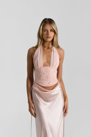 Natalie Rolt Bronte Top - Baby Pink