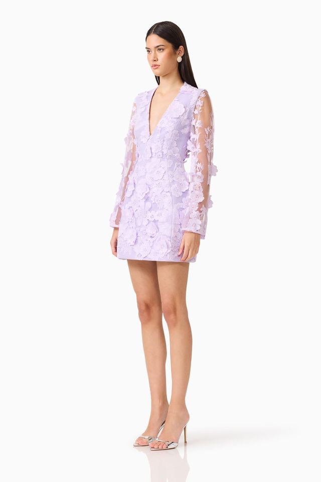 Elliatt Lorina Flared Sleeve Mini Dress - Rose Pink