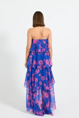Pasduchas Esme Tiered Maxi Cobalt - Floral