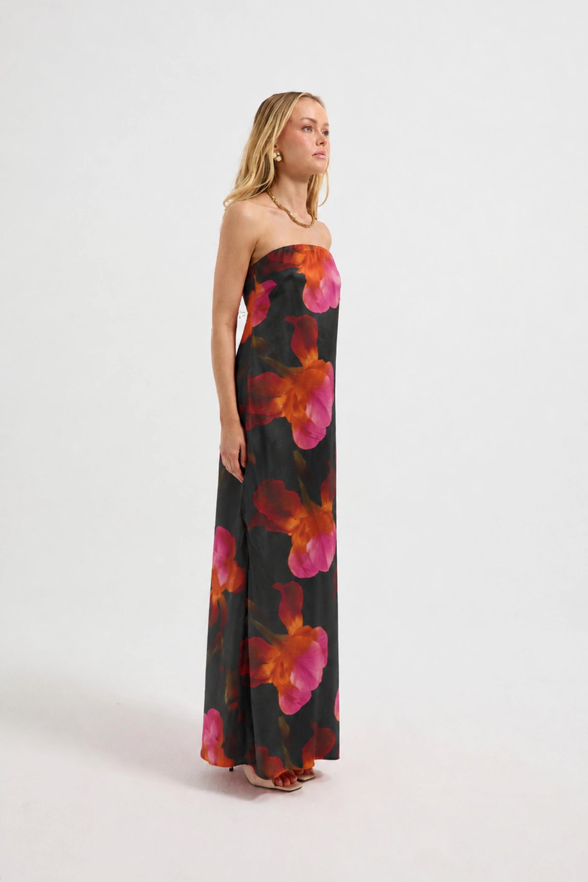 Pasduchas Rosalie Column Maxi Dress - Spiced Floral