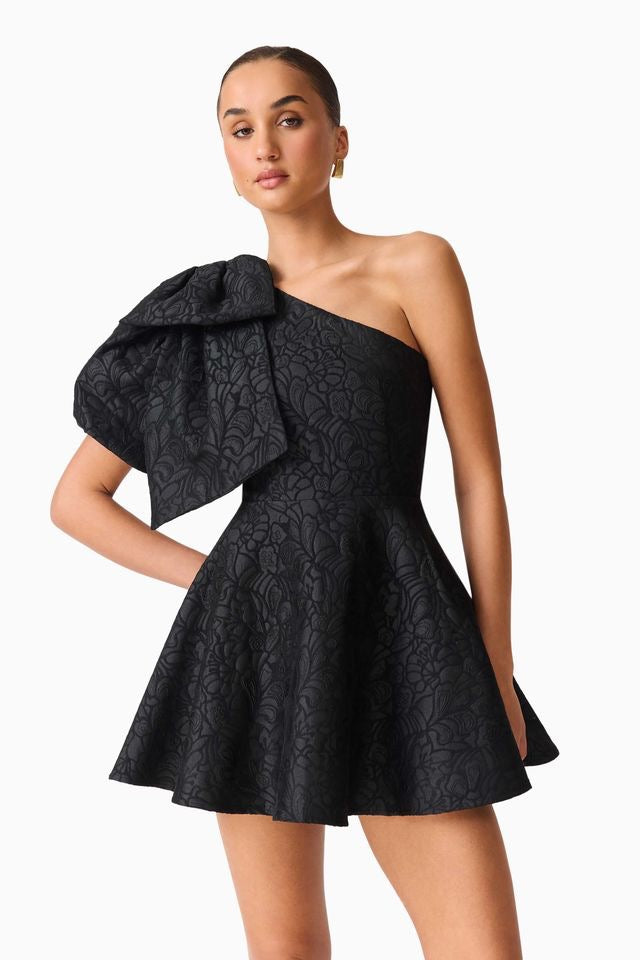 Elliatt Saffron Asym Mini Dress - Black