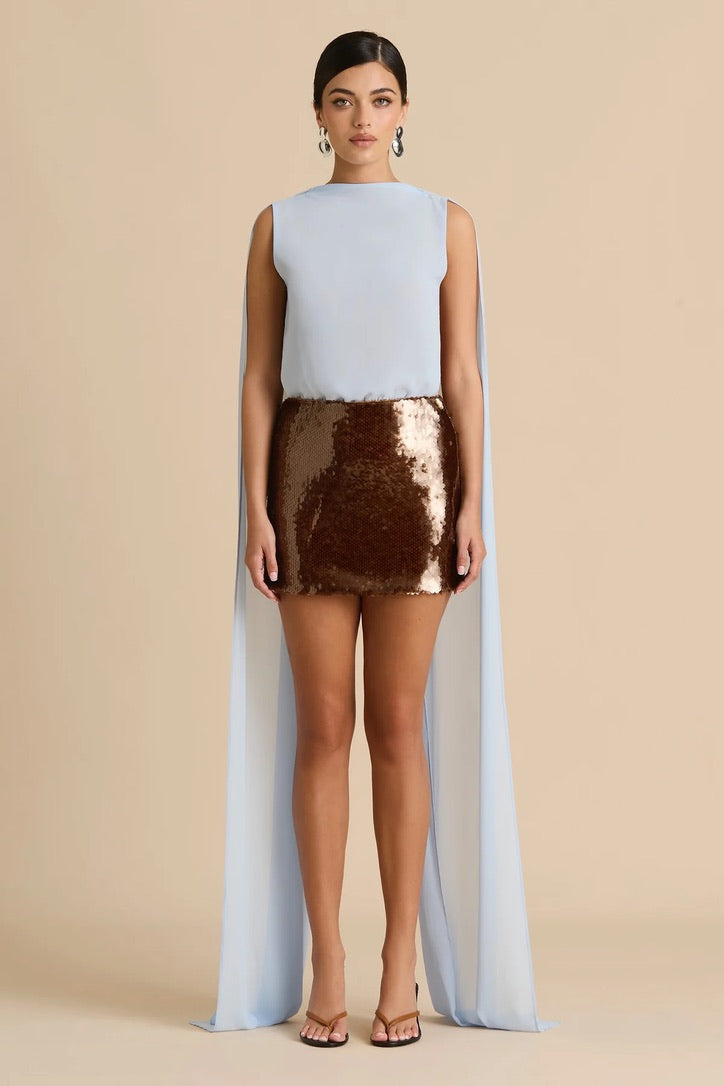Sonya Tahiti Dress - Bronze Sky Blue