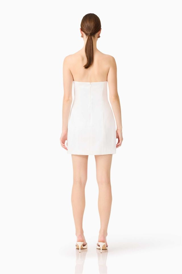 Elliatt Sydney Assymetrical Mini Dress - White