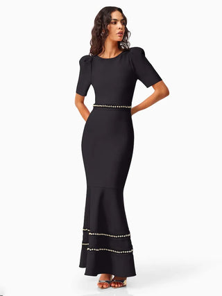 Elliatt Jesselle Short Sleeve Gown - Black