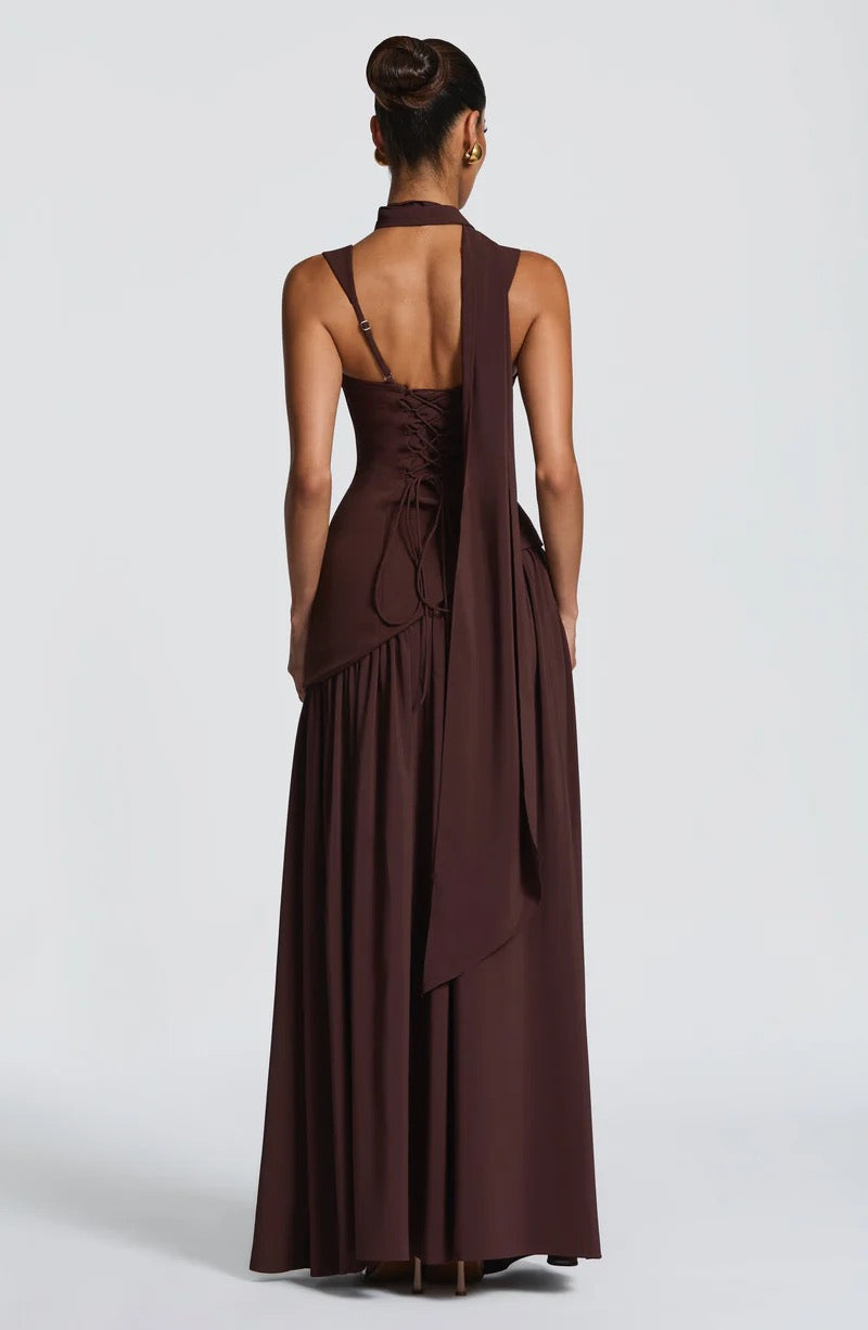 Babyboo Talulah Maxi Dress - Plum Brown
