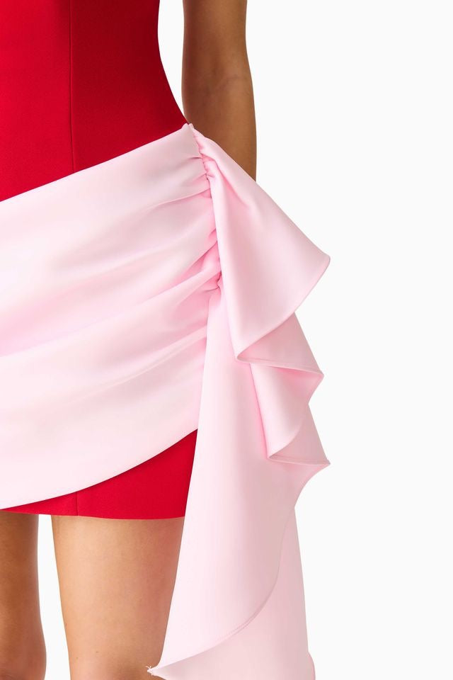 Elliatt June Mini Dress - Red & Pink