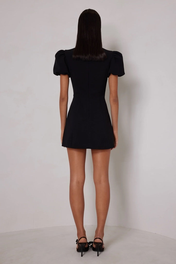 Elle Zeitoune Candice Mini Dress - Black