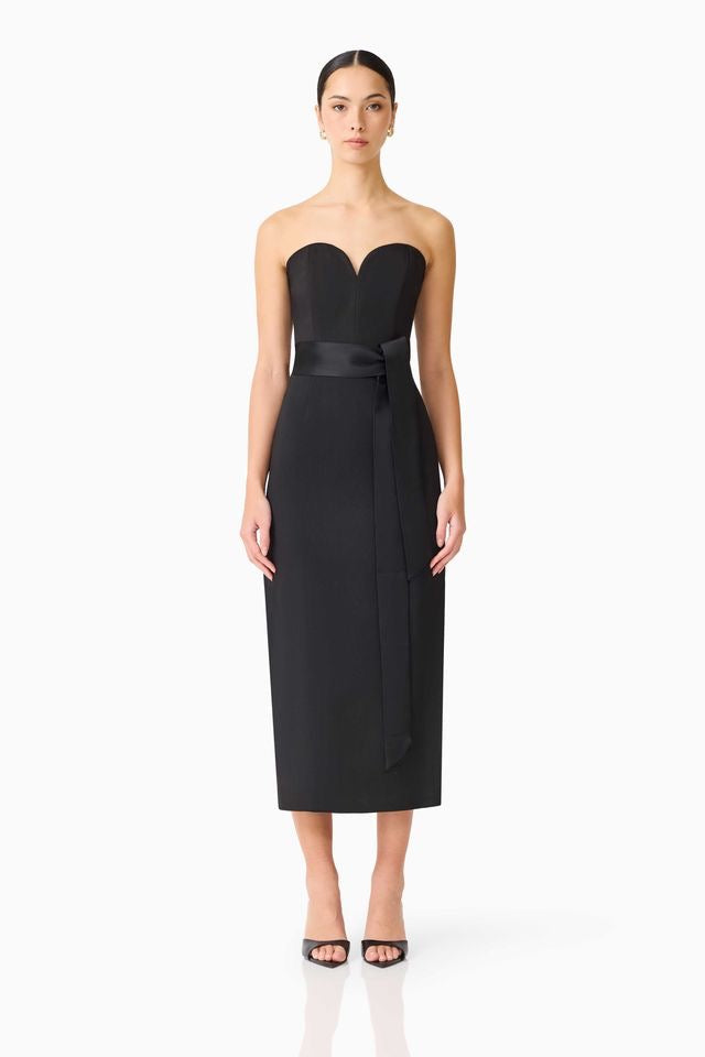 Elliatt Cara Sweatheart Strapless Gown - Black