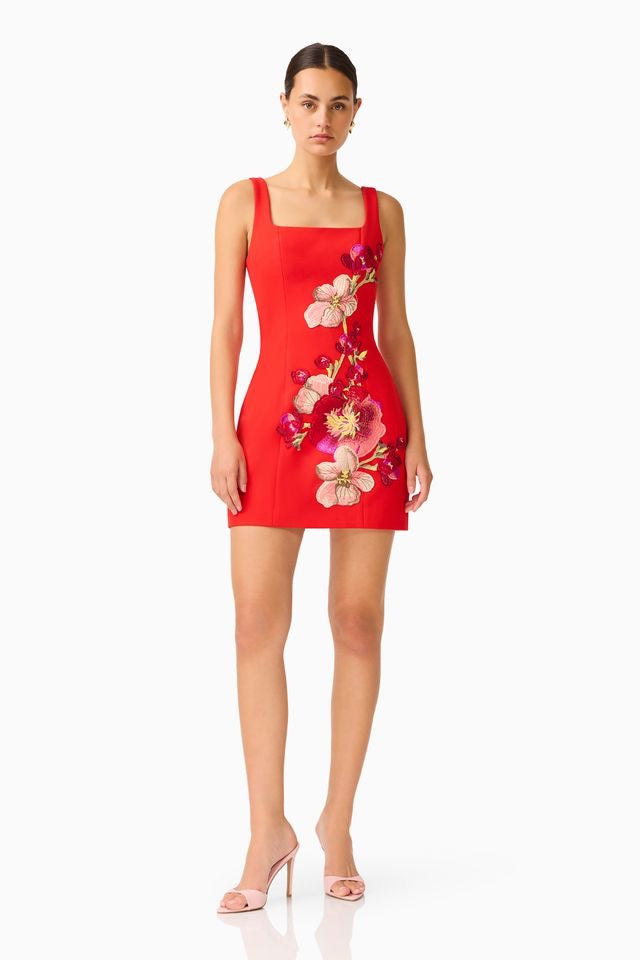 Elliatt Fleurisca Mini Dress - Scarlet Red