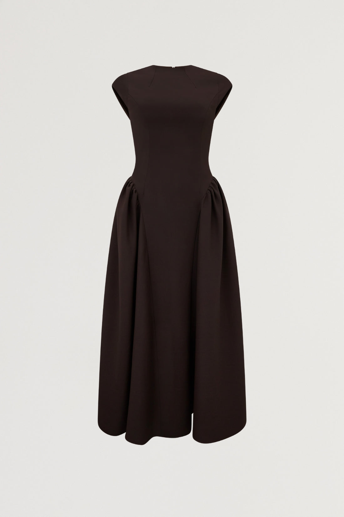 Odd Muse The Ultimate Muse Cap Sleeve Midi Dress- Brown