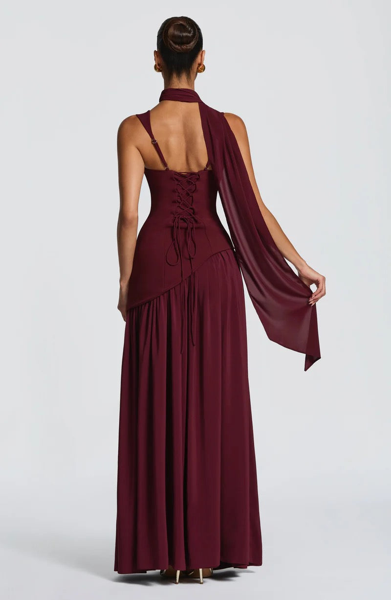 Babyboo Talulah Maxi Dress - Cherry Lacquer
