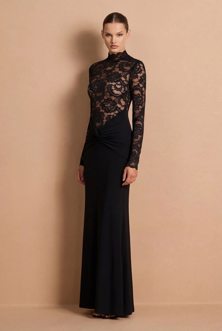 Nookie Ever After Long Sleeve Gown - Black