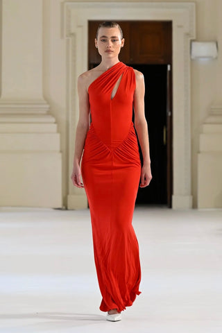 Effie Kats Atlas Dress - Red