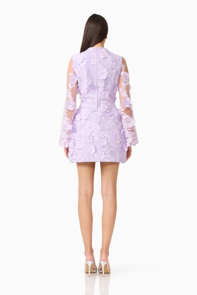 Elliatt Lorina Flared Sleeve Mini Dress - Rose Pink