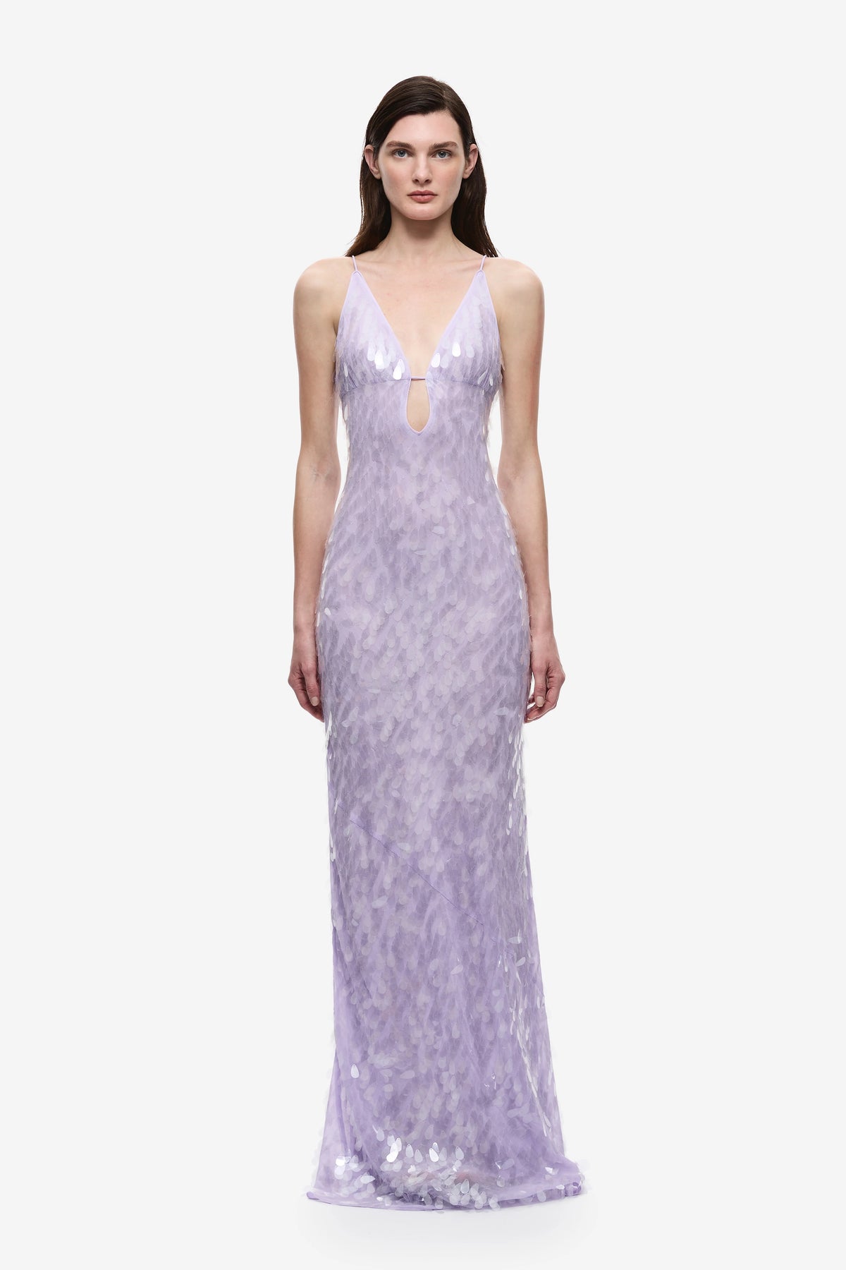 Misha Collection Sapphire Sequin Maxi Dress - Lilac