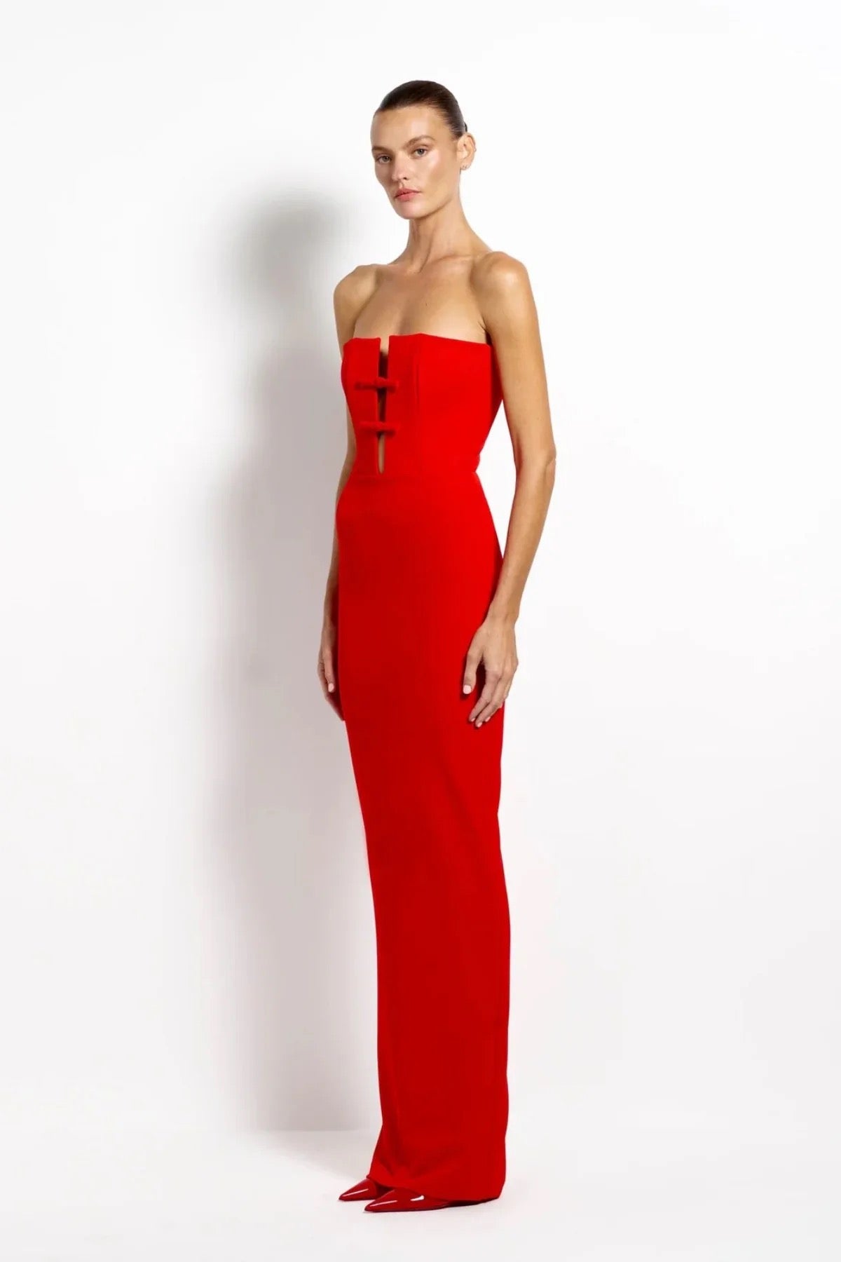 Effie Kats Addison Gown - Cherry Red