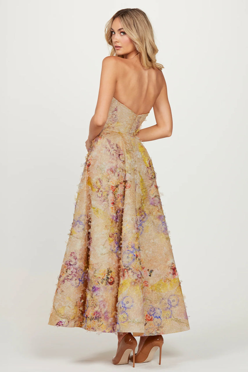 Helsi Celine Dress - Gold Watercolour