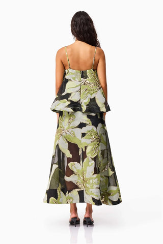 Elliatt Elysia Gown - Black & Green Floral