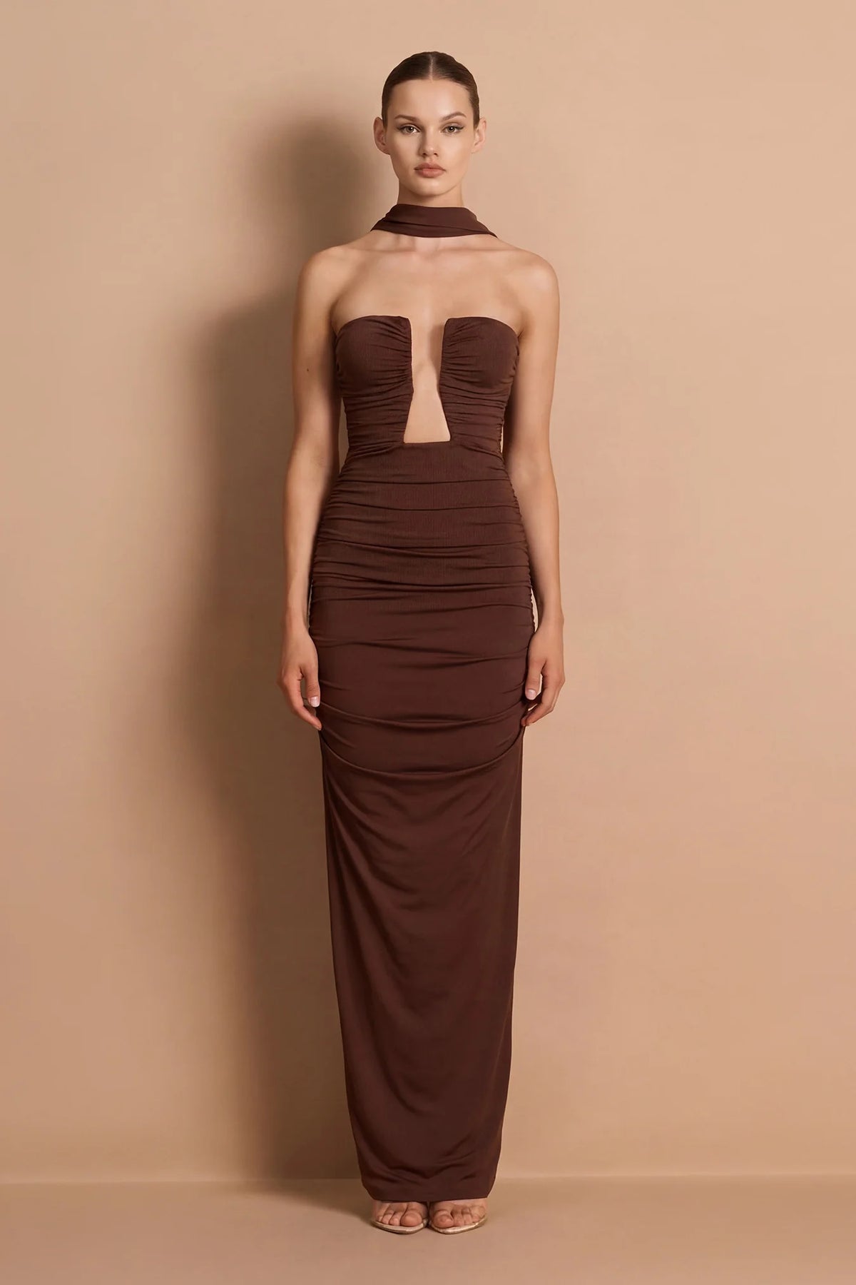 Nookie Charlize Multi-Way Maxi Dress - Chocolate