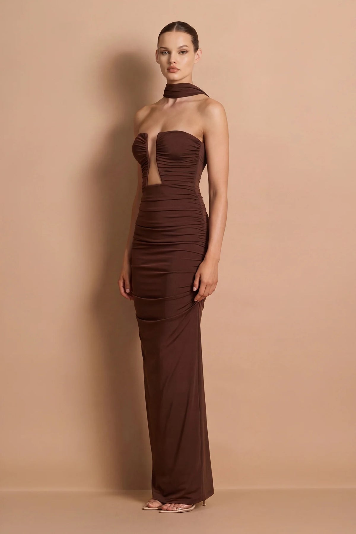 Nookie Charlize Multi-Way Maxi Dress - Chocolate