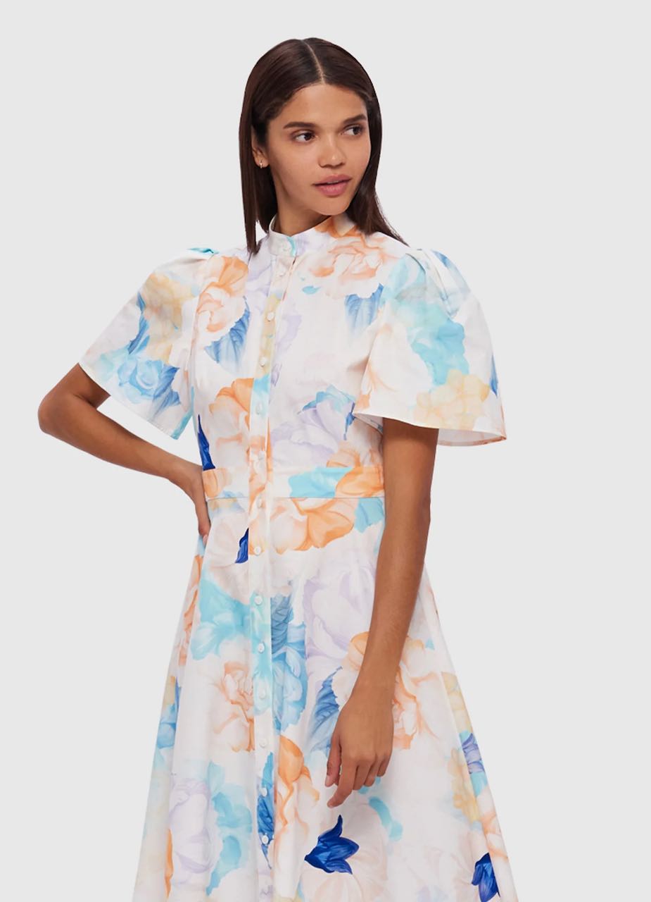leo lin bianca short sleeve midi dress Bianca Short Sleeve Midi Dress