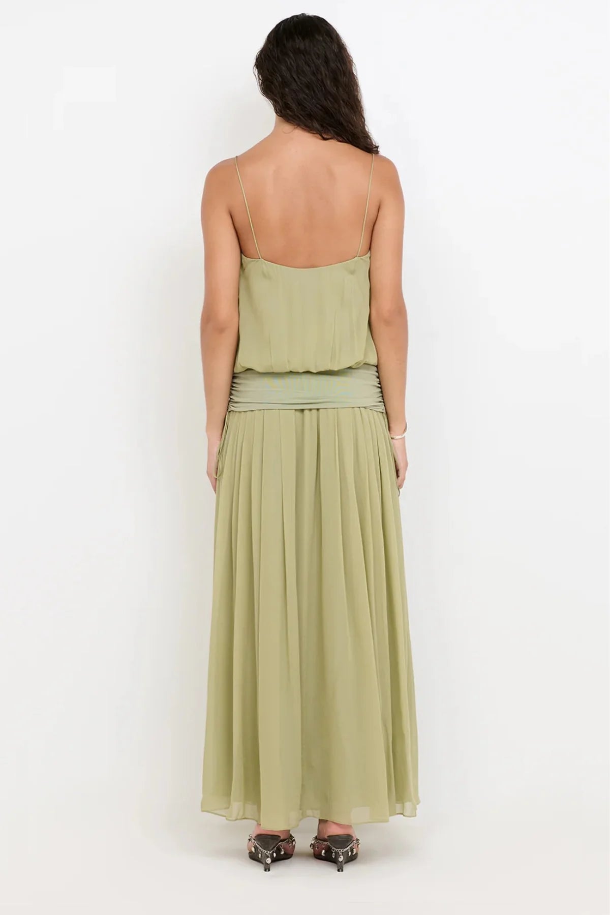 Bec & Bridge Camille Blouson Dress- Pistachio
