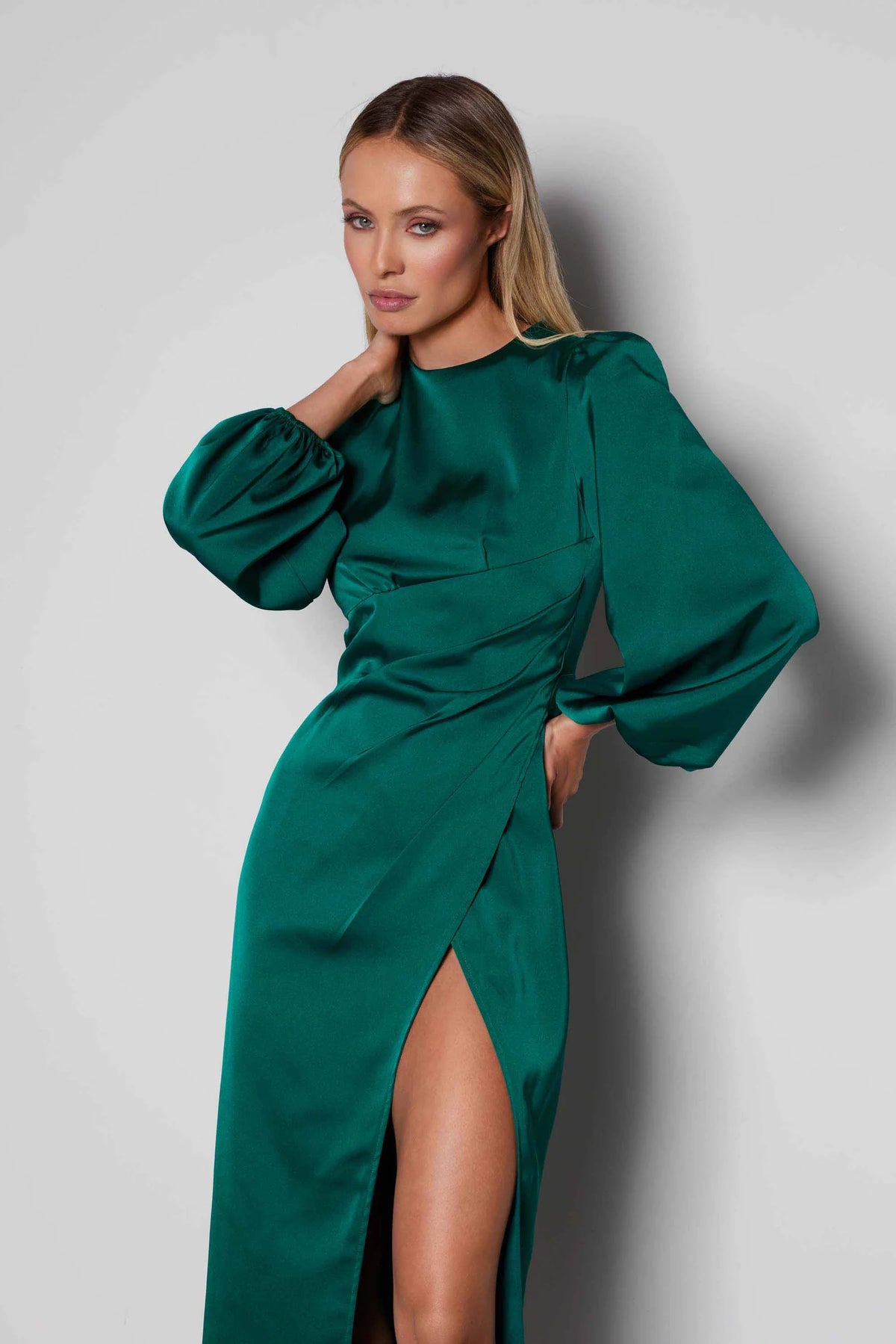 Elle Zeitoune Cleo Dress - Emerald Green